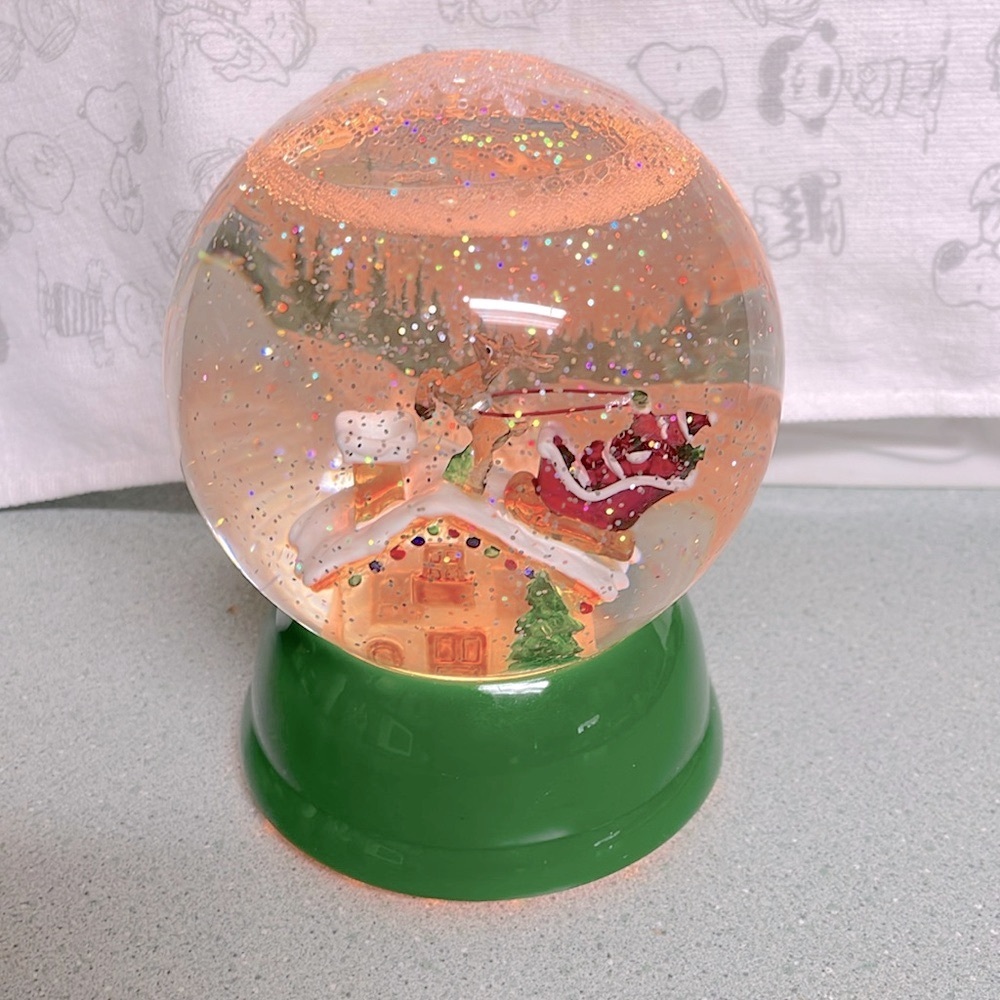 NIB seasons of cannon falls lighted water globe with Santa & reindeer